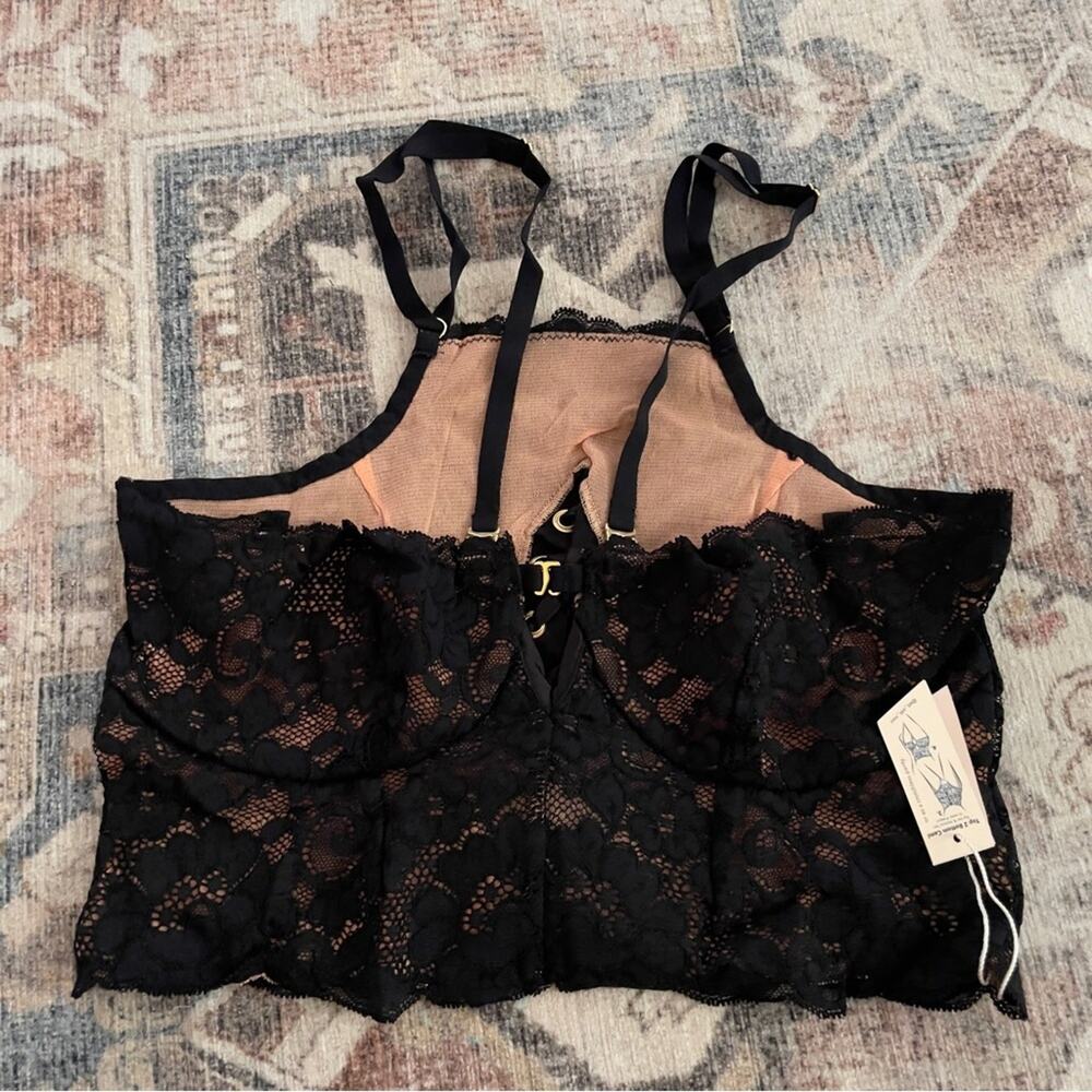 We Are HAH Hot as Hell Free People Top 2 Bottom Cami Convertible Lace Large New - Picture 6 of 12